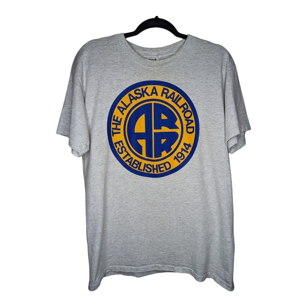 VTG Alaska Railroad ARR Train T Shirt Medium/Large Single Stitch Anvil 1990s US